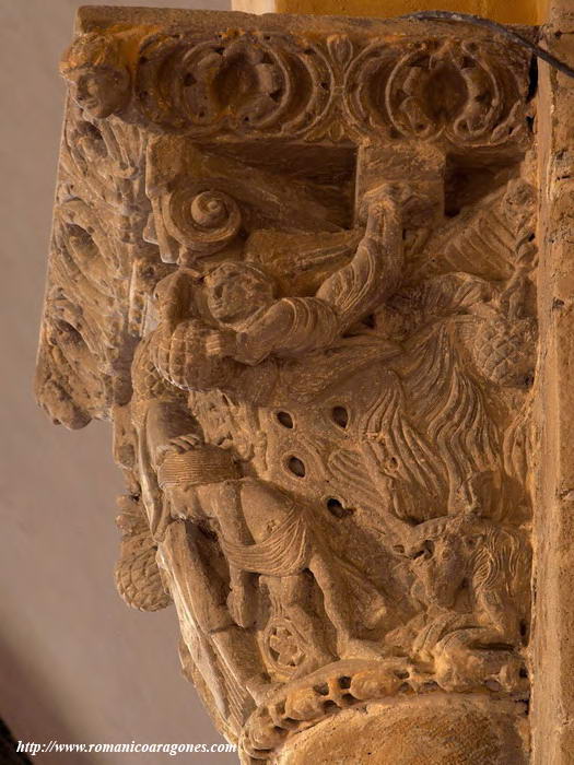 DETALLE DEL CAPITEL DEL SACRIFICIO DE ISAAC